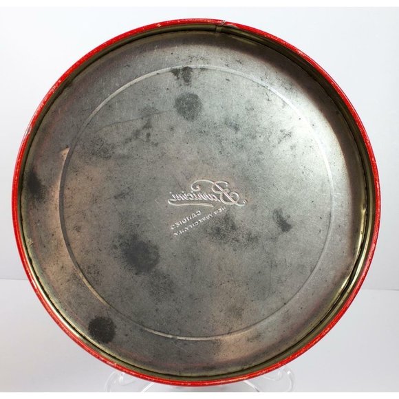 Vintage 1950's Barricini Candies Round Tin w/Lid Horse & Carriage NYC 8.5" - Picture 5 of 9